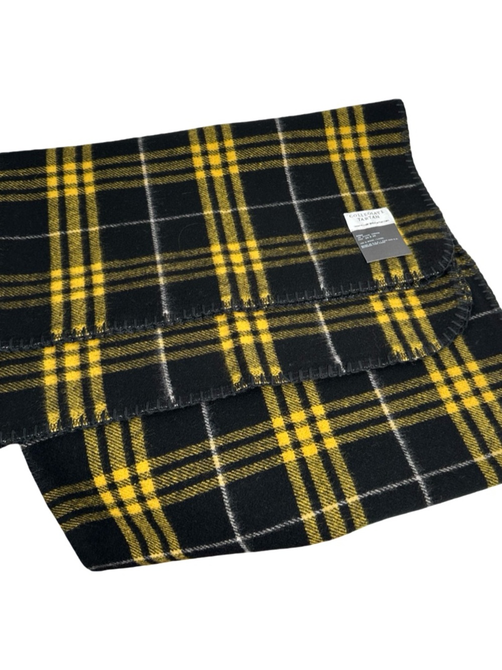 Collegiate Tartan AP State Appalachian University Black Wool Tartan Plaid Throw